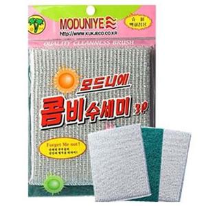 모드니에 콤비 수세미 3p 천연수세미 부억수세미 가