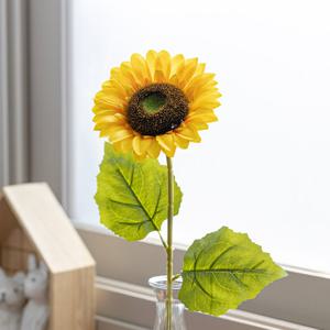 해바라기 조화 1대 가지 45cm 인테리어 꽃 장식 소품 금전화 풍수