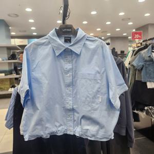 [리트머스](여성)스트링 크롭 반팔셔츠LO2YF353