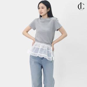 엘케이트 여성 시스루 레이어드 치마 코디 발레코어 랩스커트 LFR014