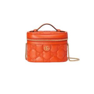 구찌 GG 마틀라세 탑 핸들 미니백 오렌지 723770-UM8IG-7519
