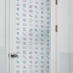 아트박스/꾸밈 ca711_m-무점착유리시트_동물병원패턴_유리문시트