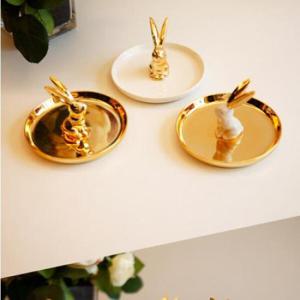 아트박스/와인앤쿡 빈티지 레트로 래빗 골드트레이1개(랜덤)