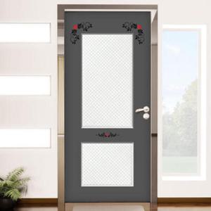 아트박스/꾸밈 ca538-모던딥그레이도어_장미_현관문시트지