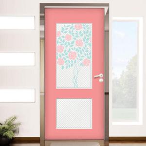 아트박스/꾸밈 ca540-모던코랄핑크도어_장미나무_현관문시트지