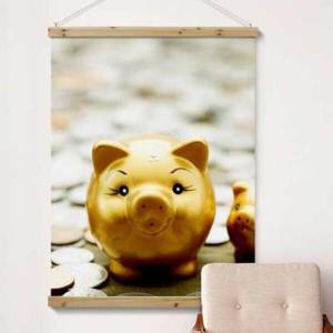 아트박스/꾸밈 cs506-우드스크롤_90CmX120Cm-복이오는황금돼지