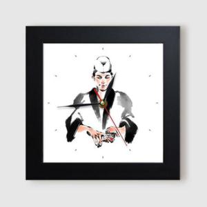 아트박스/꾸밈 it391-일식요리사_미니액자벽시계