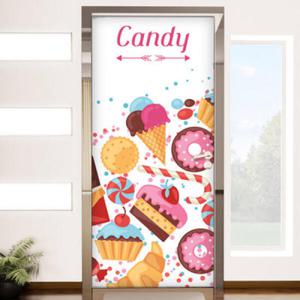 아트박스/꾸밈 cc346-캔디스윗디저트_현관문시트지