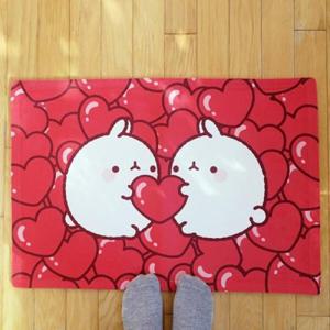 아트박스/캐릭터프렌즈 몰랑 보들보들 실내매트 - 빨강하트