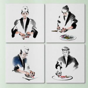 아트박스/꾸밈 if350-멀티액자_일식요리사