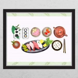 아트박스/꾸밈 cr520-일식일러스트4_창문그림액자