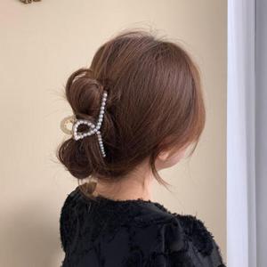 아트박스/미니멜로즈 진주 고급 웨이브 올림머리 집게핀 헤어핀