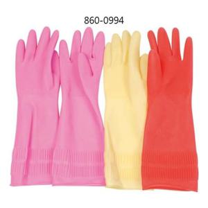 명진 가정용고무장갑 황토숯 중 분홍 860-0994 (10개)