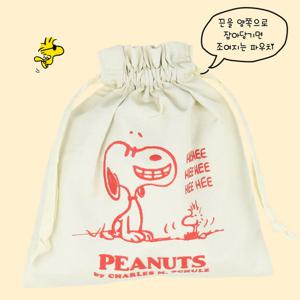 퍼프프린트 주머니 PNAT11 아이보리 파우치 조리개 소품