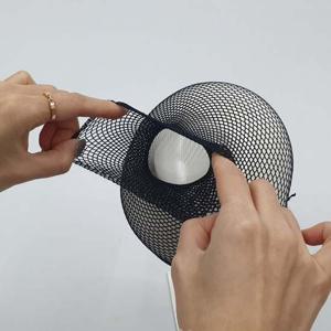 머리 고정 오픈형 가발망 블랙 네트 착용망 헤어