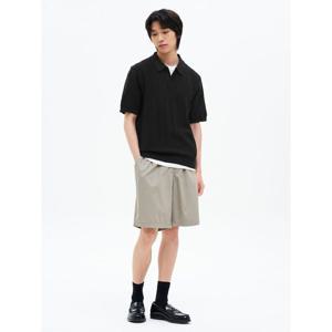 (455625LYCH) [에잇세컨즈] 코튼 원턱 베이직 쇼츠  카키