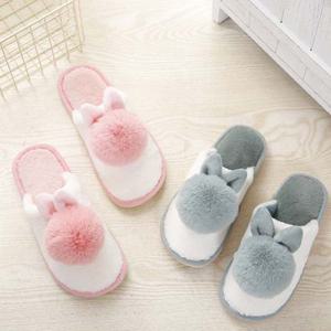 포근한 겨울용 토끼털 실내화