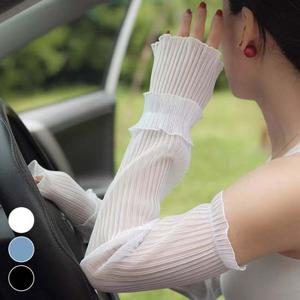 쿨토시 망사 주름 레이스 팔토시 ELS-084