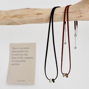 [나크21] 원석 링 스웨이드 목걸이 DM52-AC-01