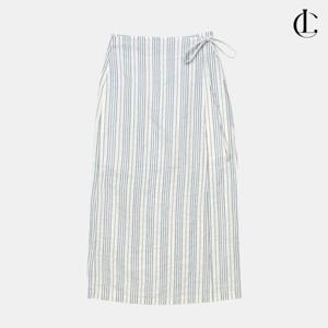 엘케이트 여성 스커트 레이어드 스트라이프 여름 H라인 롱 랩스커트 LRAP006