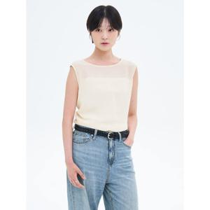 (325765LY40) [에잇세컨즈] 요루지 슬리브리스 블라우스  아이보리