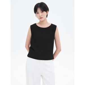 (325765LY45) [에잇세컨즈] 요루지 슬리브리스 블라우스  블랙