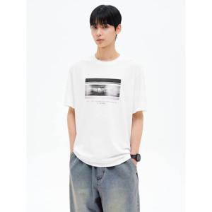 (225742EQ21) [에잇세컨즈] 쿨패스 리얼포토 프린트 티셔츠  화이트