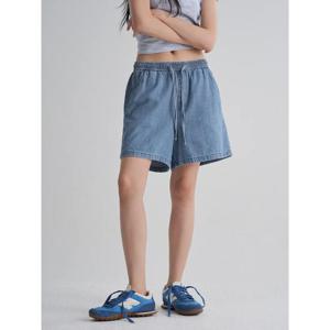 (355725LPHP) [에잇세컨즈] 밴딩 데님 쇼츠  블루