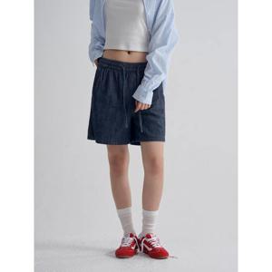 (355725LPHR) [에잇세컨즈] 밴딩 데님 쇼츠  네이비