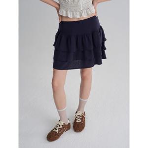 (165727AQ2R) [에잇세컨즈] 저지 미니 스커트  네이비