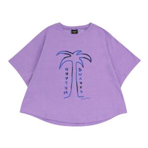 [블루테일]AYC4TS01VV 바이올렛 인디고나염 오버핏 반팔 티셔츠