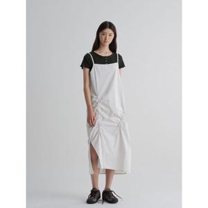 (355771LY62) [에잇세컨즈] 스트링 레이어드 롱 원피스  라이트 그레이