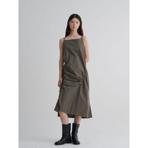 (355771LY6H) [에잇세컨즈] 스트링 레이어드 롱 원피스  카키