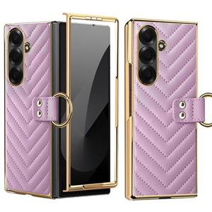 갤럭시Z폴드7 제트지 액정보호 핑거링 도금 슬림 패턴가죽케이스