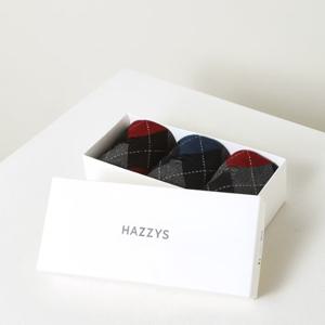 헤지스  25FW  남성 아가일 중목 3종세트 HZSS5F801MU