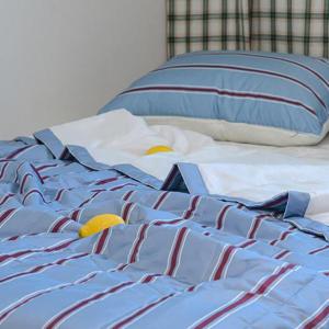 해피니 이불베개세트 레트로 M2 듀라론 냉감 이불 베개 SS (블루)