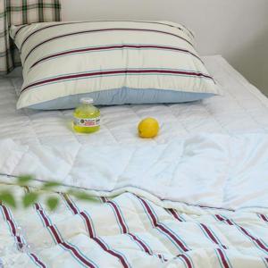 해피니 이불패드세트 레트로 M2 듀라론 냉감 이불 패드 베개 SS (크림)