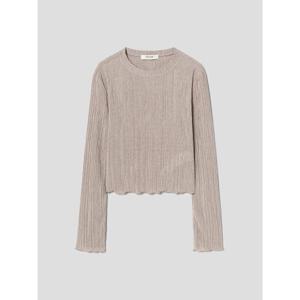 (325841LY1A) [에잇세컨즈] 플리츠 긴소매 티셔츠  베이지