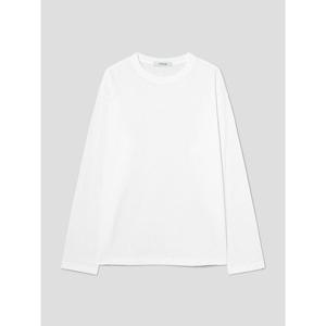 (455841LY11) [에잇세컨즈] 캐주얼 코튼 베이직 긴소매 티셔츠  화이트