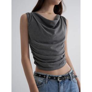 (125842MB13) [에잇세컨즈] 드레이프 슬리브리스  그레이