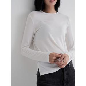 (355841LY41) [에잇세컨즈] 베이직 솔리드 긴소매 티셔츠  화이트