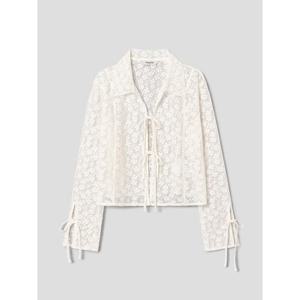 (165864CQ10) [에잇세컨즈] 브이넥 크로셰 블라우스  아이보리