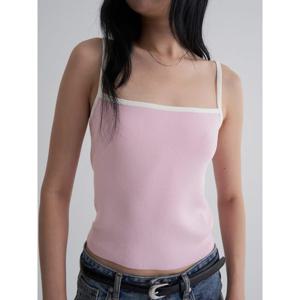 (115851LY6Y) [에잇세컨즈] 투톤 슬리브리스  라이트 핑크