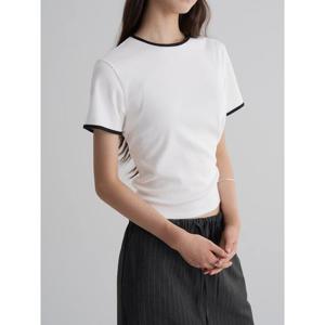 (325942LY11) [에잇세컨즈] 골지 링거 티셔츠  화이트