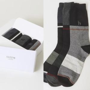 [헤지스ACC] 스트라이프 컬러 배색 장목양말3종세트 HJSS5F005N2