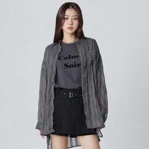 [LAP] 오버핏 멀티 주름 체크셔츠 AR3WB822