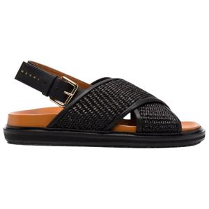 중복 중복 마르니 FBMS013801 P3860 ZO166 퍼스벳 크리스크로스 라피아 샌들