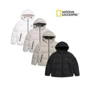 내셔널지오그래픽 N224MDW120 골든몰 남성 숏기장 구스 후디 다운 점퍼
