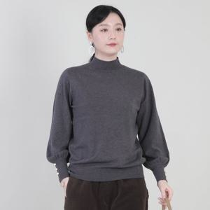 애비뉴투지 엄마옷 금단추 니트 퍼프소매 봄 가을 겨울 반폴라 티셔츠 A11547