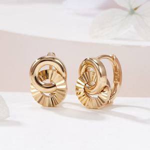 [비앤비골드] 14K 도넛 컷팅 고리 원터치 귀걸이 한쌍 PNE42208